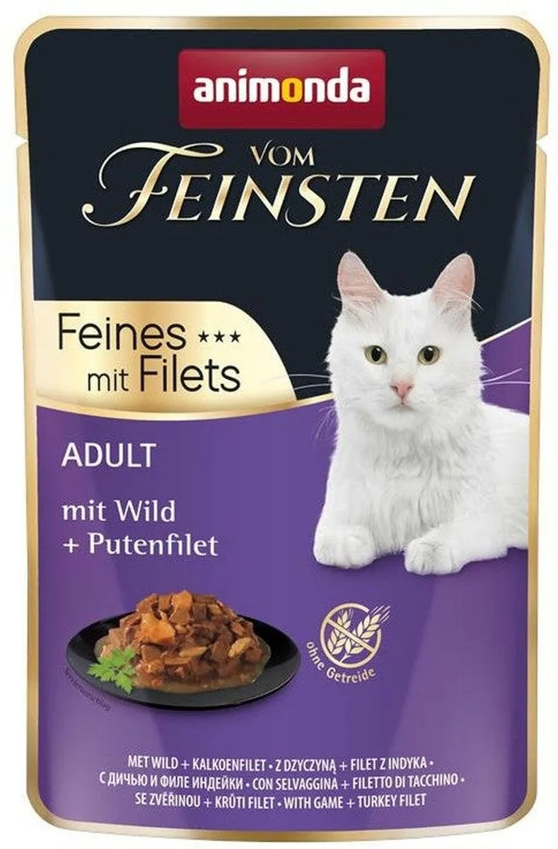 Kattenportiezakje van de fijnste Adult 18x85g - wild + kalkoen de Animonda – photo produit