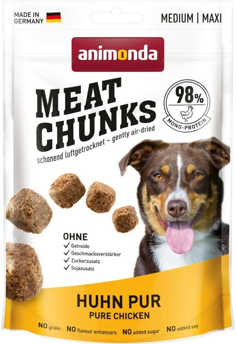 Meat Chunks kip puur Adult 80gram -hondensnacks-hondensnoepjes by Animonda – product photo