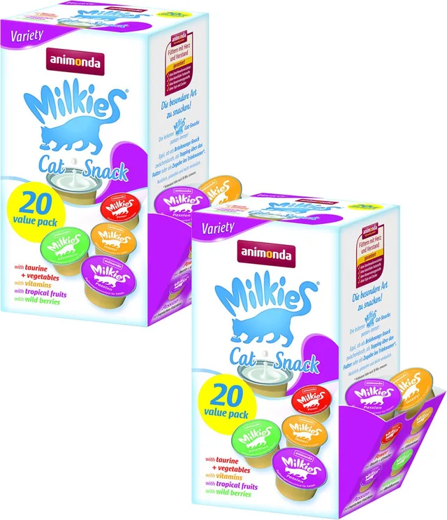 Milkies Variety Value Pack - Kattensnack - 2 x Assorti 20 stuks
