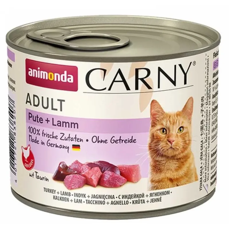Natvoer Voor Katten Cat Carny Adult Turkey With Lamb 200g de Animonda – photo produit
