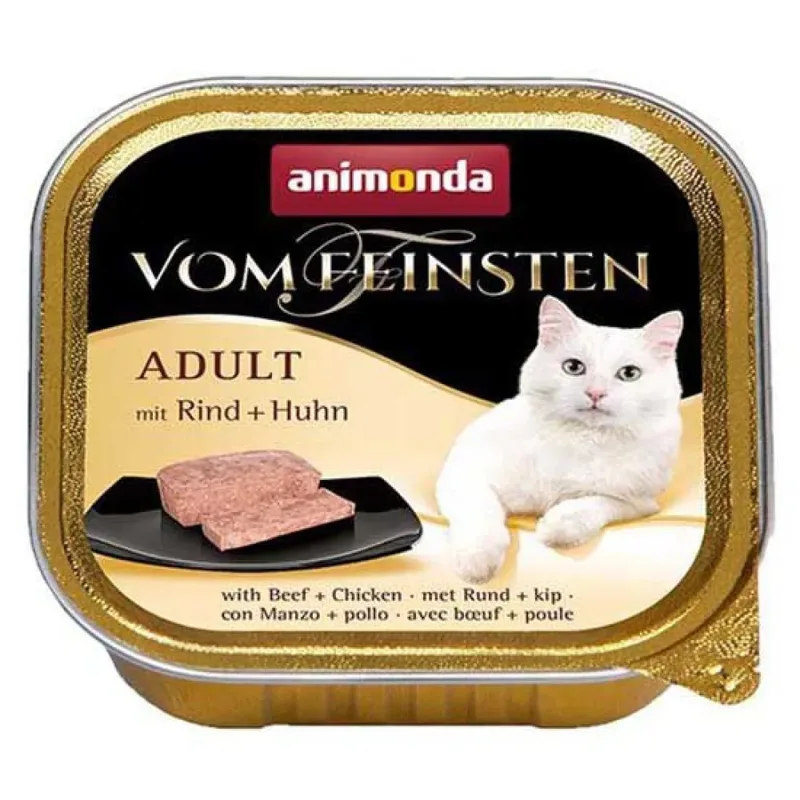 Feinstes Nassfutter Für Katzen Mit Rind Und Huhn 100g von Animonda – Produktfoto