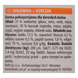 Natvoer Voor Volwassen Katten Met Rundvlees En Kip 800g by Animonda – product photo 2 of 2