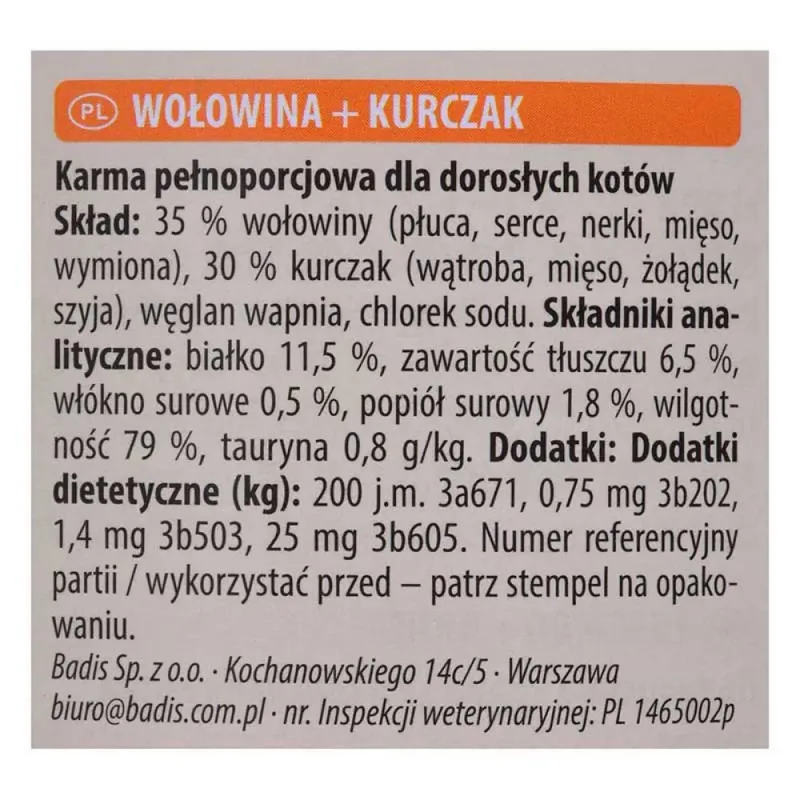 Natvoer Voor Volwassen Katten Met Rundvlees En Kip 800g by Animonda – product photo 2 of 2