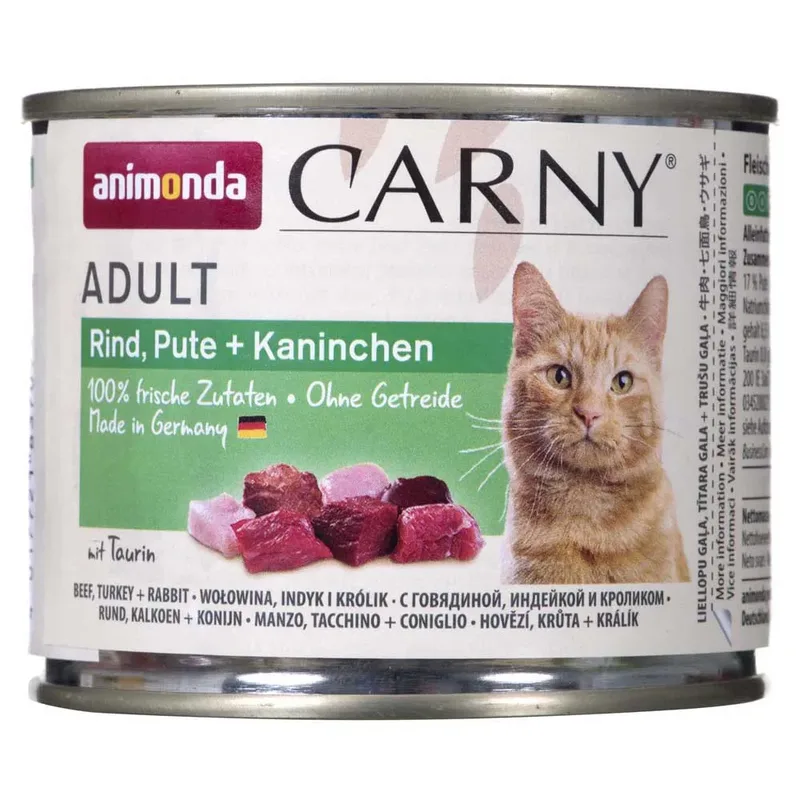 Nourriture Humide Pour Chats Adultes Au Bœuf à La Dinde Au Lapin Et Au Veau 200g de Animonda – photo produit 1 sur 2