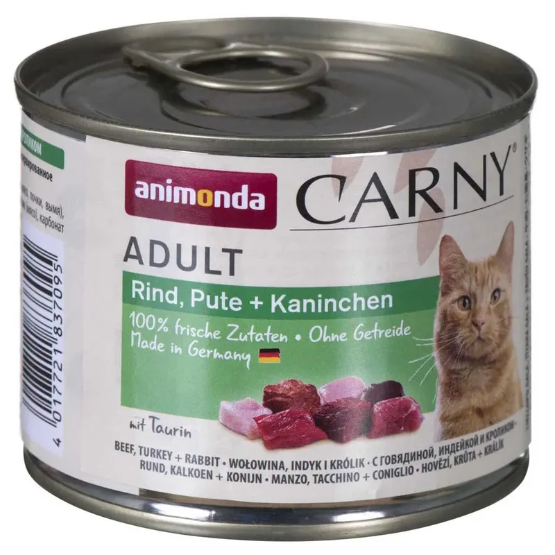 Nourriture Humide Pour Chats Adultes Au Bœuf à La Dinde Au Lapin Et Au Veau 200g de Animonda – photo produit 2 sur 2