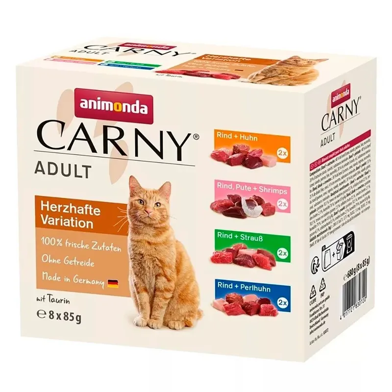 Vleesmix Van Smaken 8x85g Zakjes Natvoer Voor Katten by Animonda – product photo