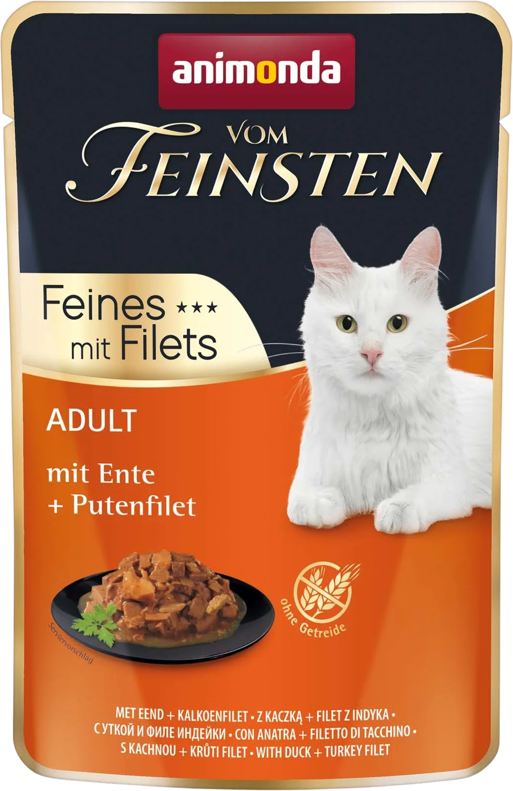 Vom Feinsten Adult Ente und Putenfilet - 85 g fra Animonda – produktbillede