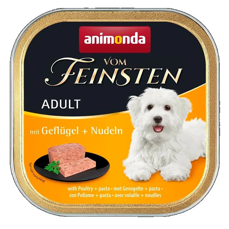 Vom Feinsten Adulte Volaille Avec Pâtes Nourriture Humide Pour Chien 150g de Animonda – photo produit