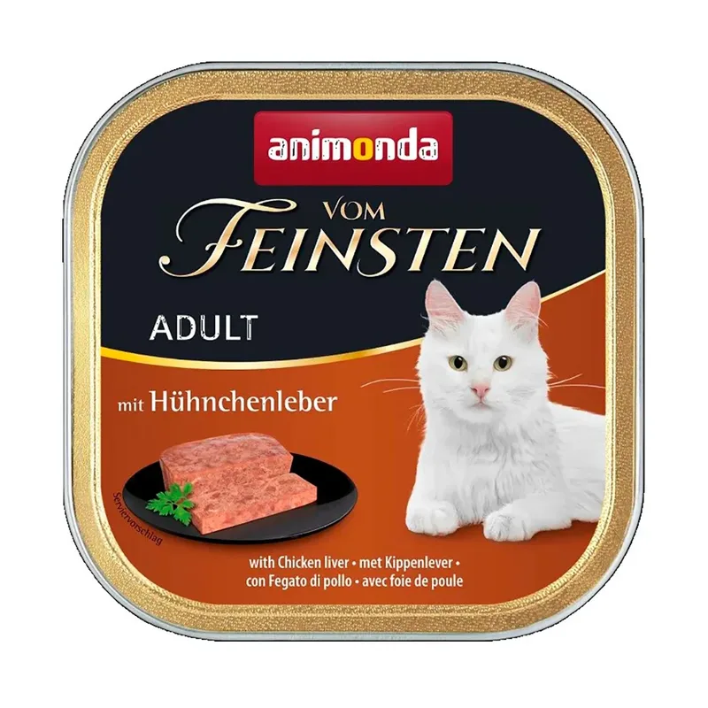 Vom Feinsten Adult Kip Lever Nat Kattenvoer 100g by Animonda – product photo
