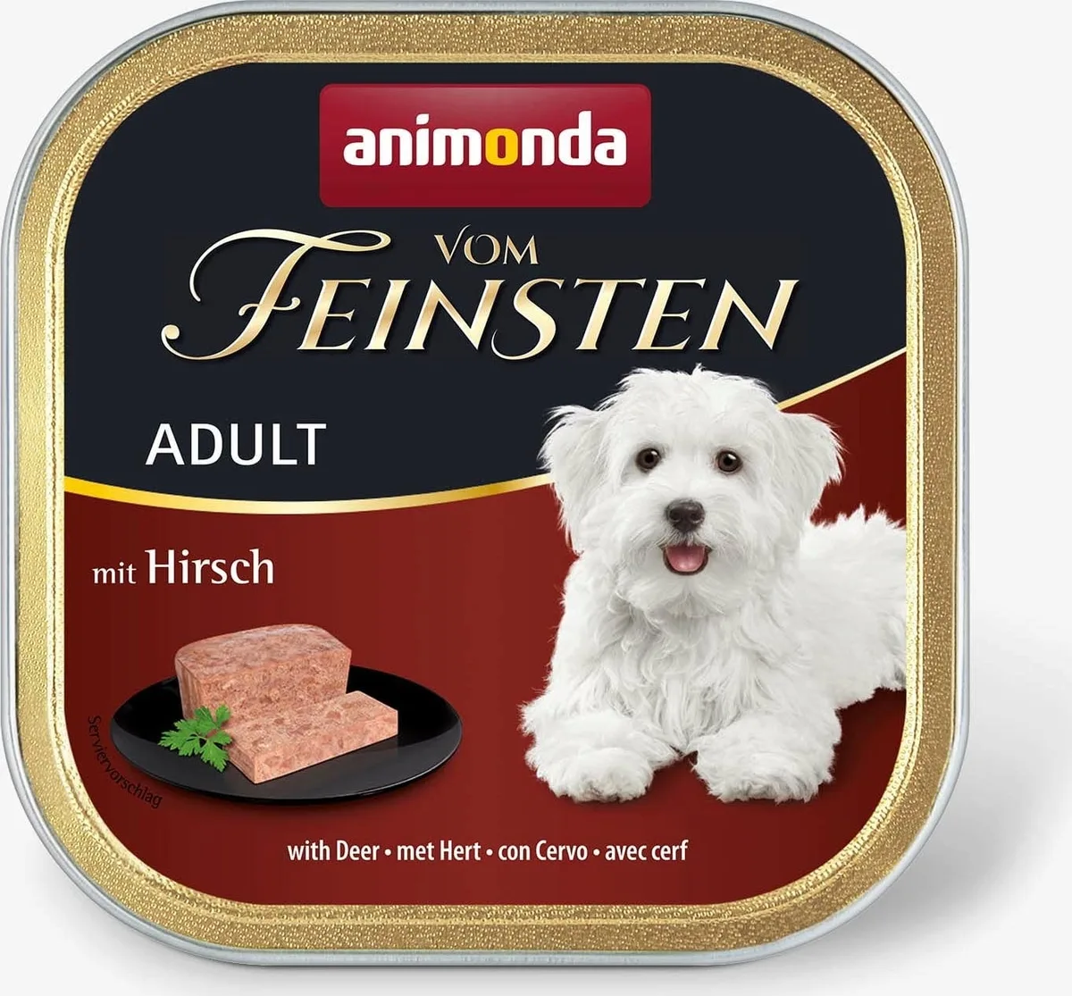 Vom Feinsten Adult Pastete Schale 150 g - Hirsch von Animonda – Produktfoto