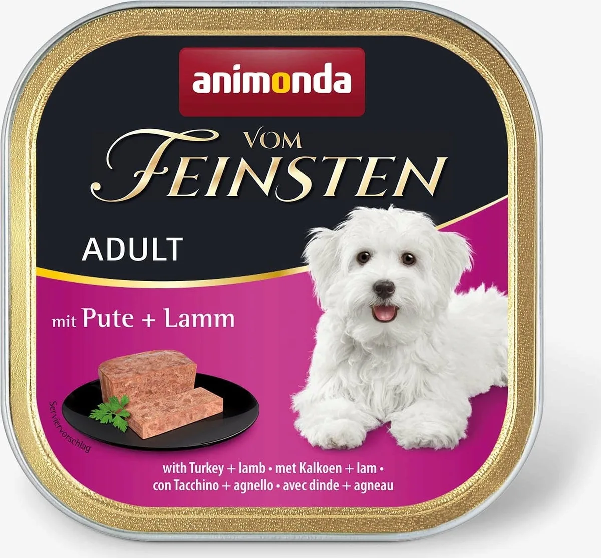 Vom Feinsten Adult Pastete Schale 150 g - Pute und Lamm von Animonda – Produktfoto