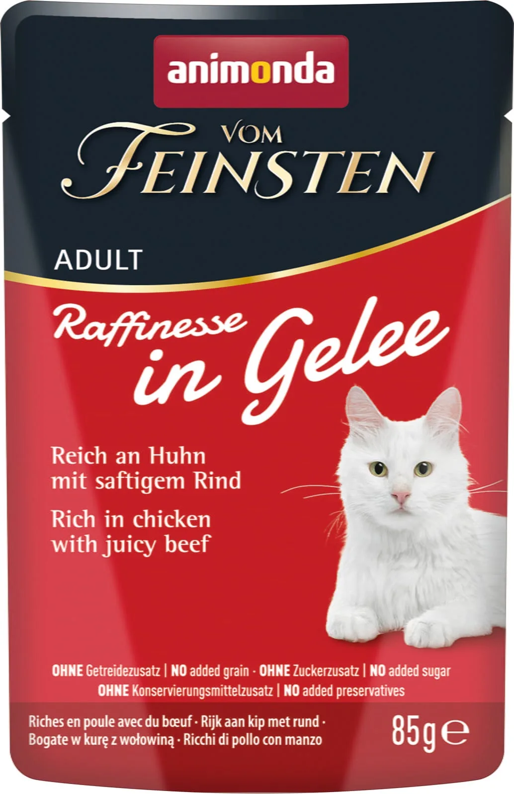 Vom Feinsten Adult Raffinesse Gelee Huhn und Rind - 85 g de Animonda – photo produit