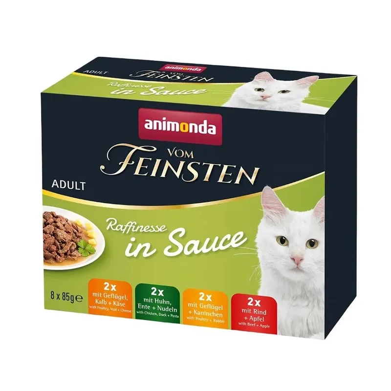 Vom Feinsten Adult Raffinesse In Saus 8 X Natvoer Voor Katten 85 G de Animonda – photo produit