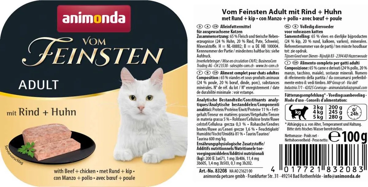 Vom Feinsten Adult Rund + Kip - 32 x 100g van Animonda – productfoto