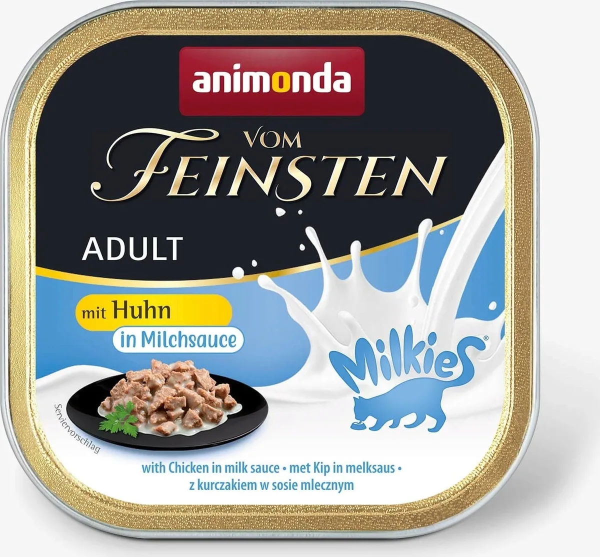 Vom Feinsten Adult Schale 100g - Huhn in Milchsauce by Animonda – product photo