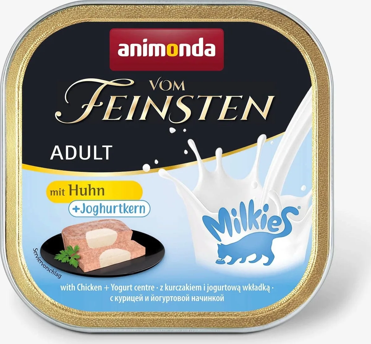 Vom Feinsten Adult Schale 100g - Huhn und Joghurtkern von Animonda – Produktfoto