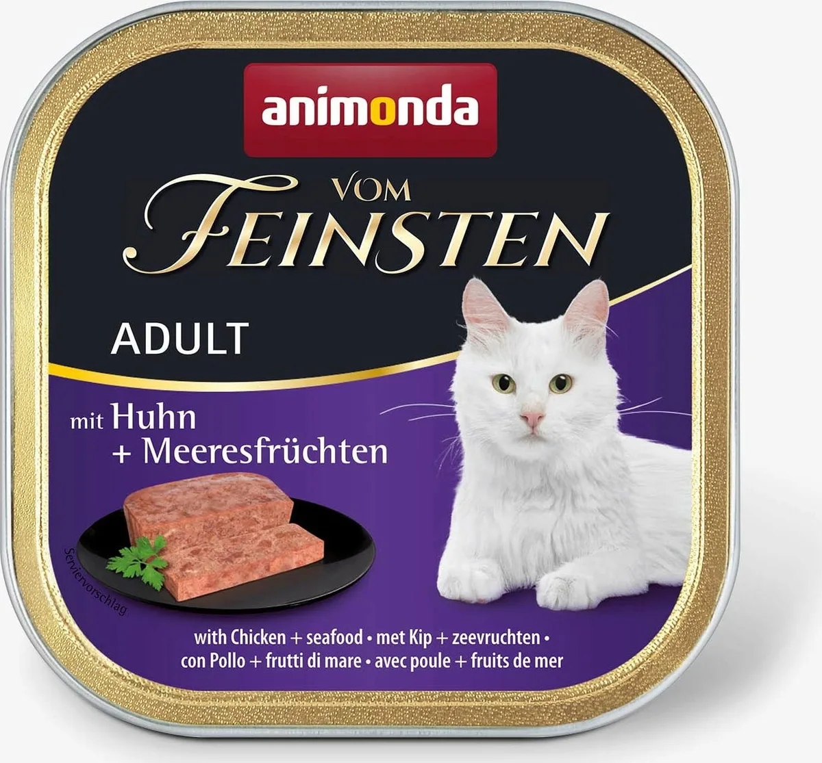Vom Feinsten Adult Schale 100g - Huhn und Meeresfrüchte von Animonda – Produktfoto