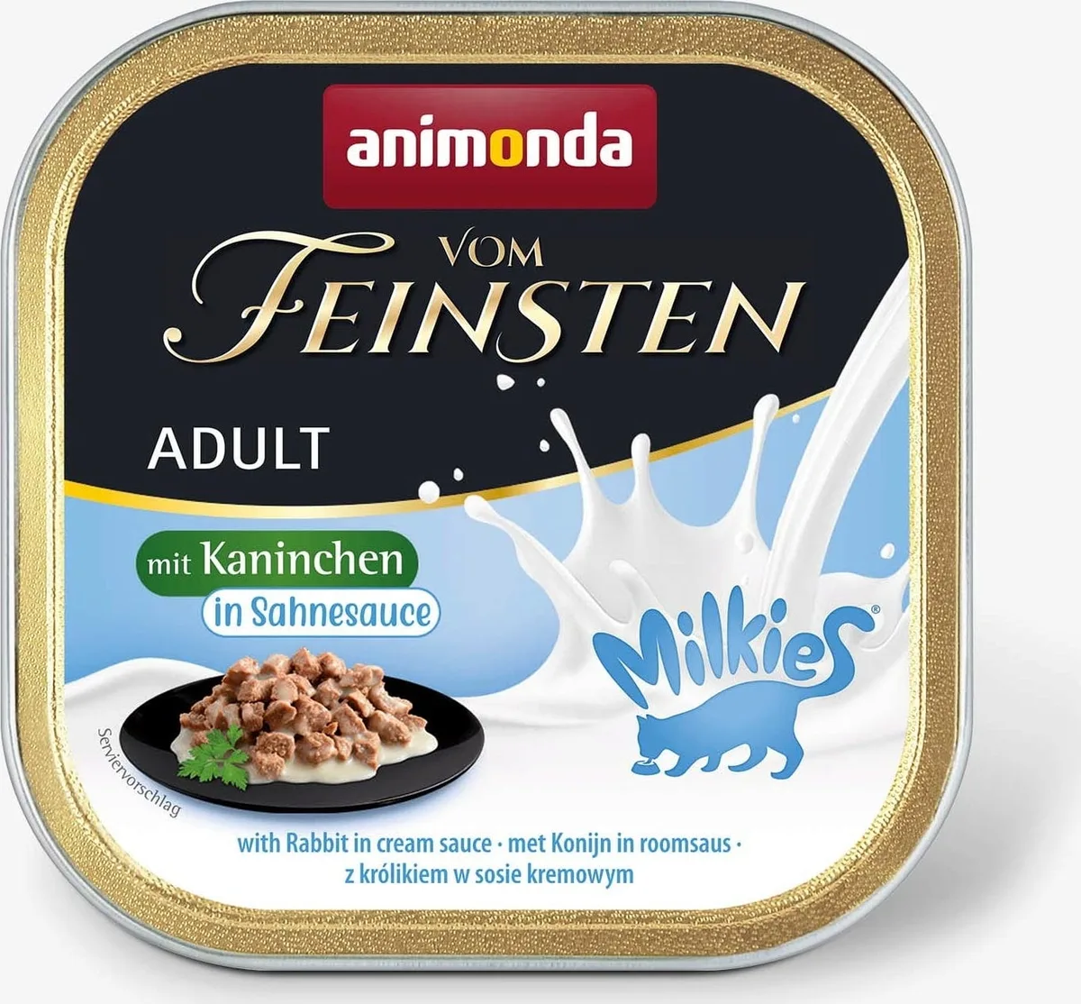Vom Feinsten Adult Schale 100g - Kaninchen in Sahnesauce von Animonda – Produktfoto