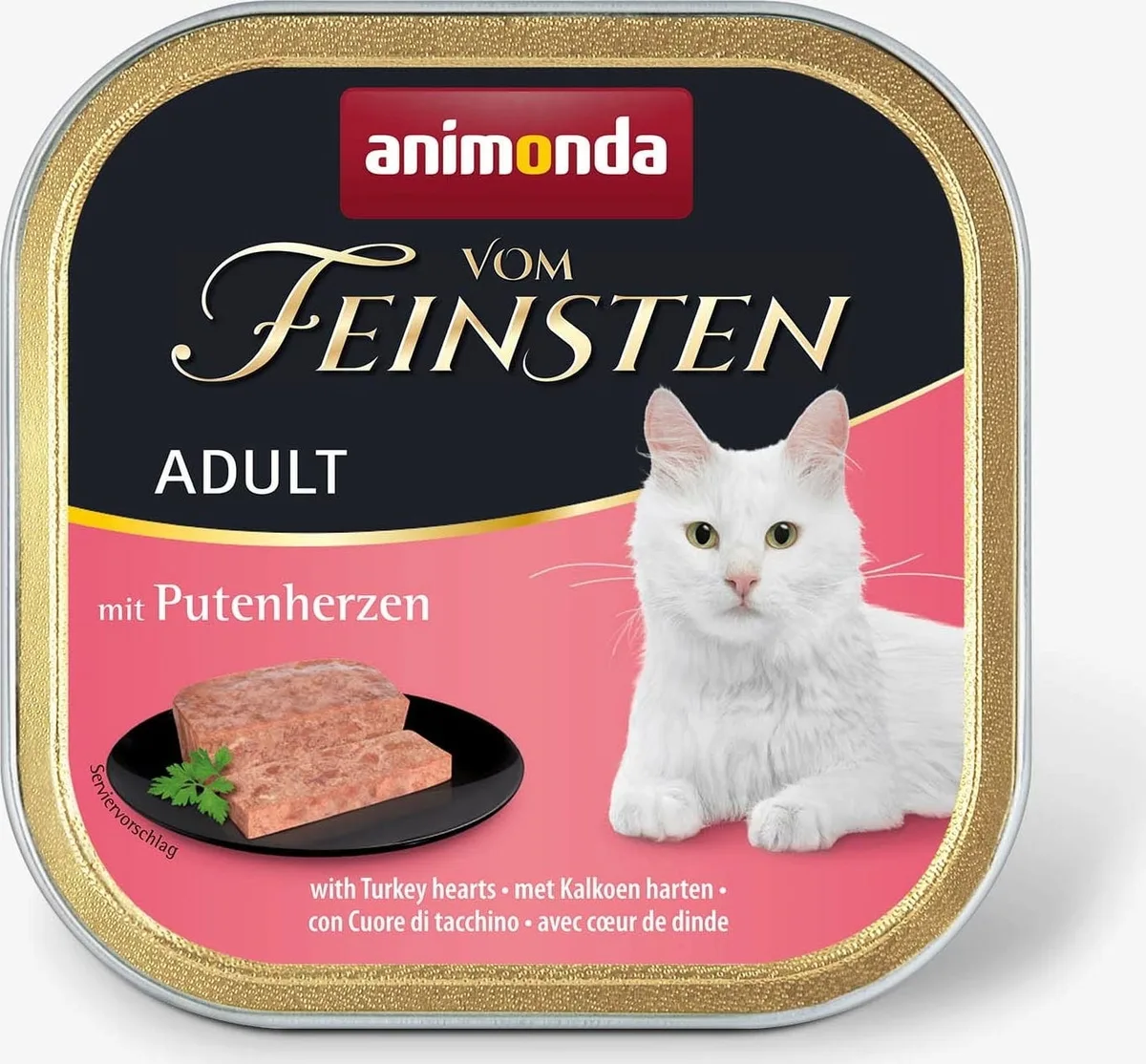 Vom Feinsten Adult Schale 100g - Putenherzen de Animonda – photo produit