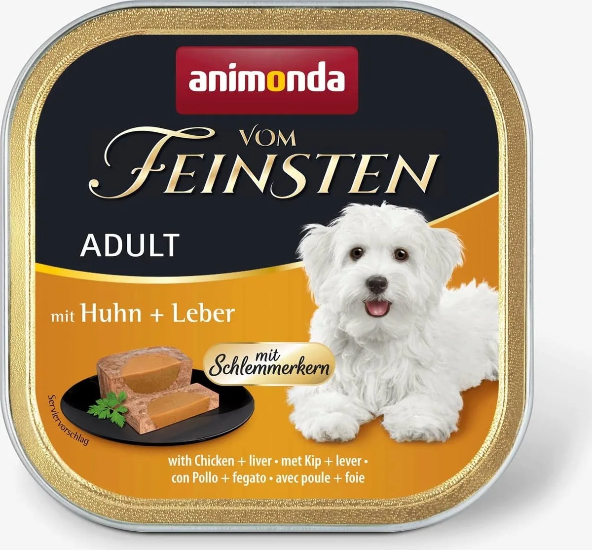 Vom Feinsten Adult Schlemmerkern Schale 150g - Huhn und Leber von Animonda – Produktfoto
