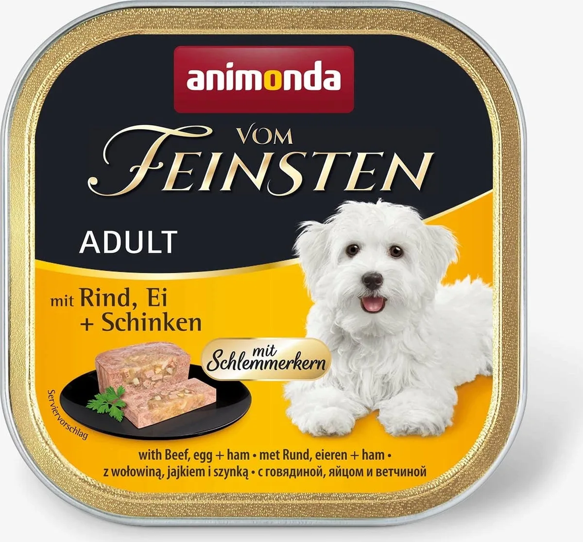 Vom Feinsten Adult Schlemmerkern Schale 150g - Rind und Ei von Animonda – Produktfoto