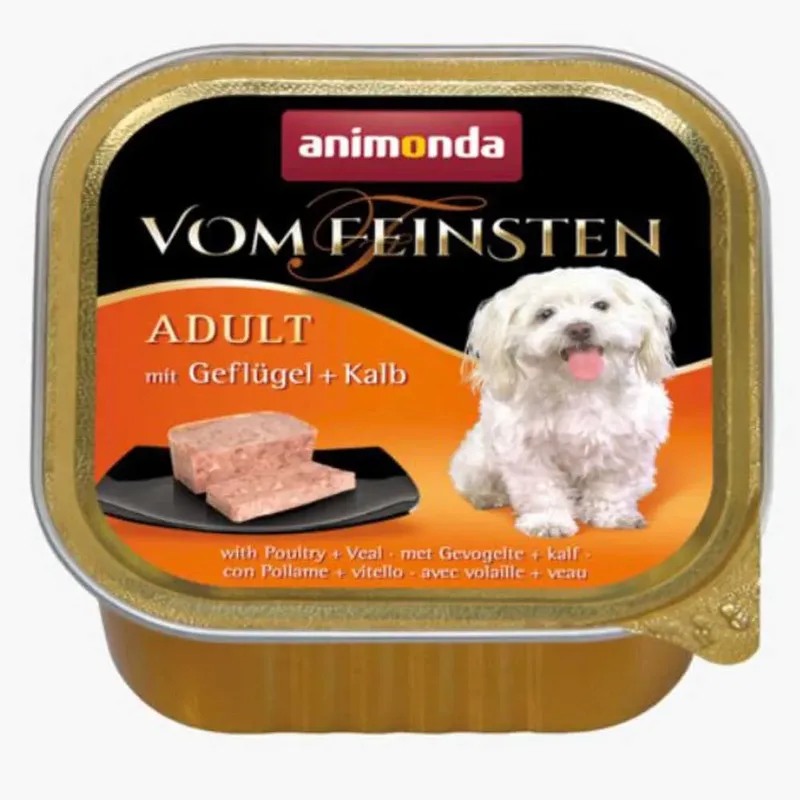 Vom Feinsten Classic Gevogelte En Kalfsvlees Natvoer Voor Honden 150g by Animonda – product photo