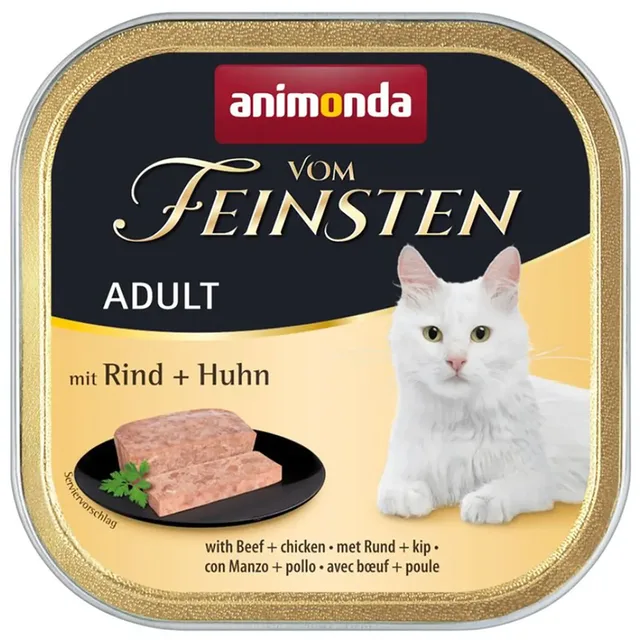 Vom Feinsten Classic Kalkoen Rundvlees Vlees En Wortels Natvoer Voor Katten 100g