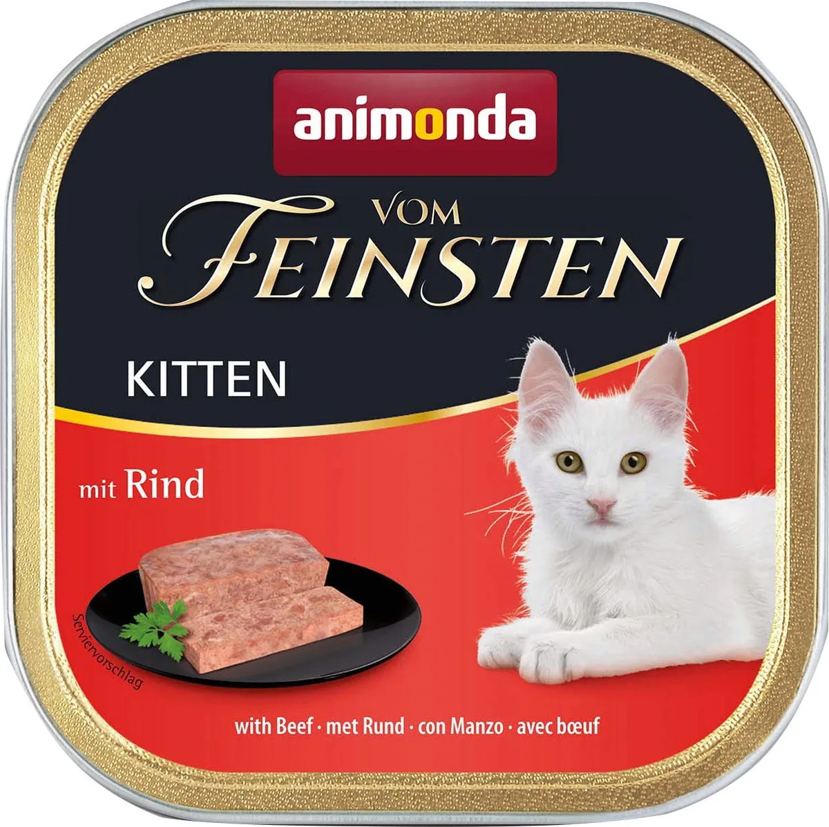 Vom Feinsten Kitten Schale 100g - Rind fra Animonda – produktbillede