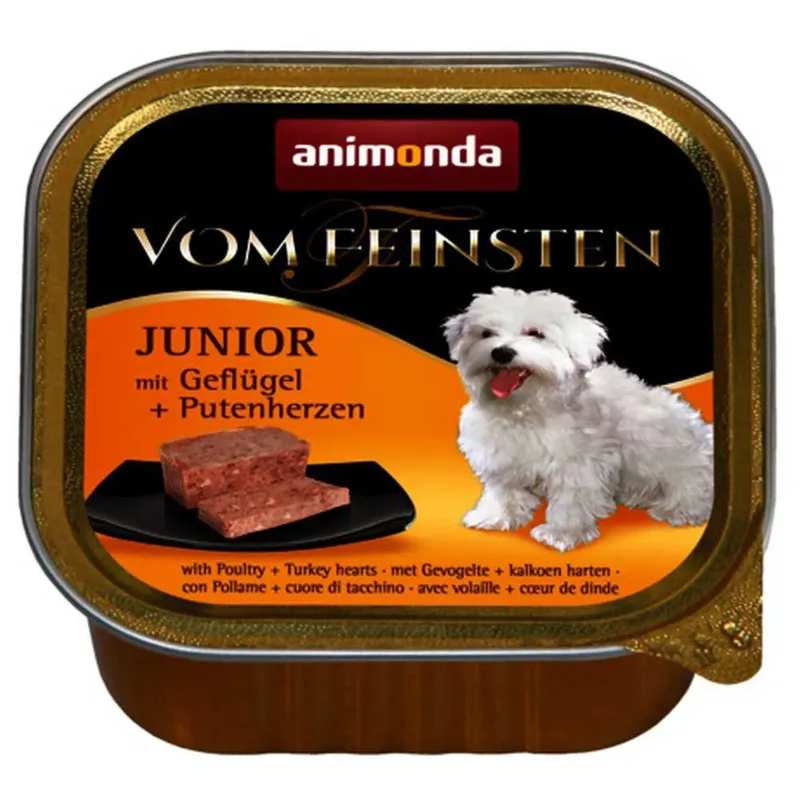 Nourriture Humide Pour Chiens Vom Feinsten Avec Volaille Et Cœurs De Dinde 150g de Animonda – photo produit