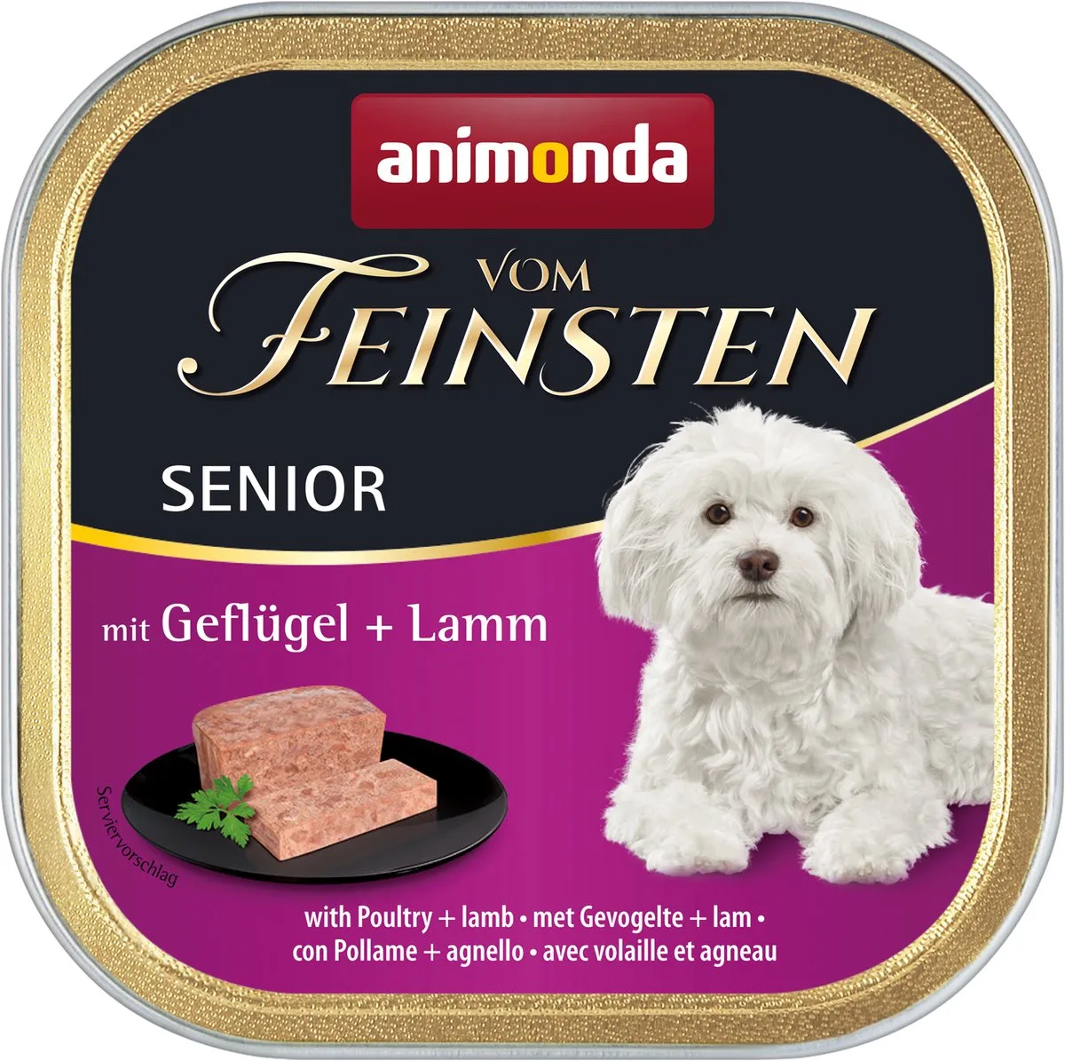 Vom Feinsten Senior Dog - Gevogelte & Lam - 22 x 150 g de Animonda – photo produit