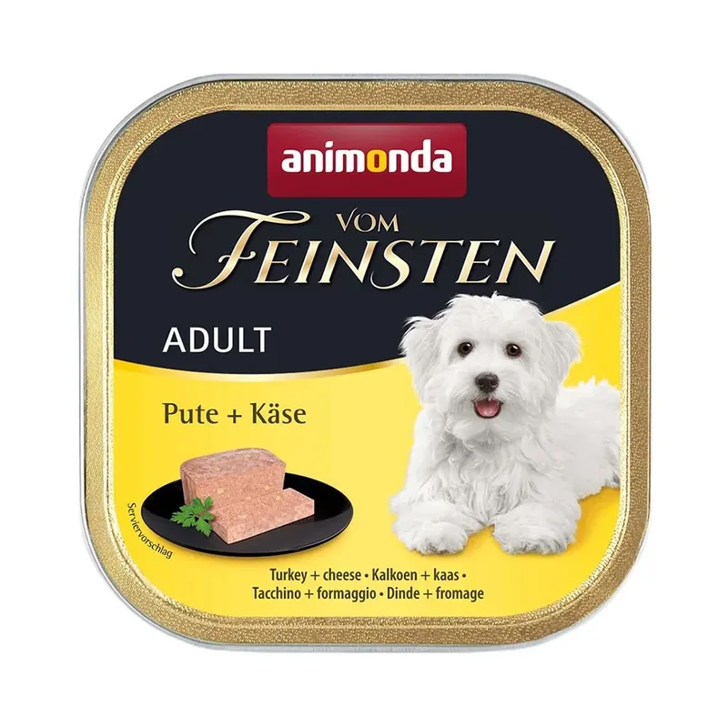 Nourriture Humide Pour Chiens Adultes Vom Feinsten Dinde Au Fromage 150g de Animonda – photo produit