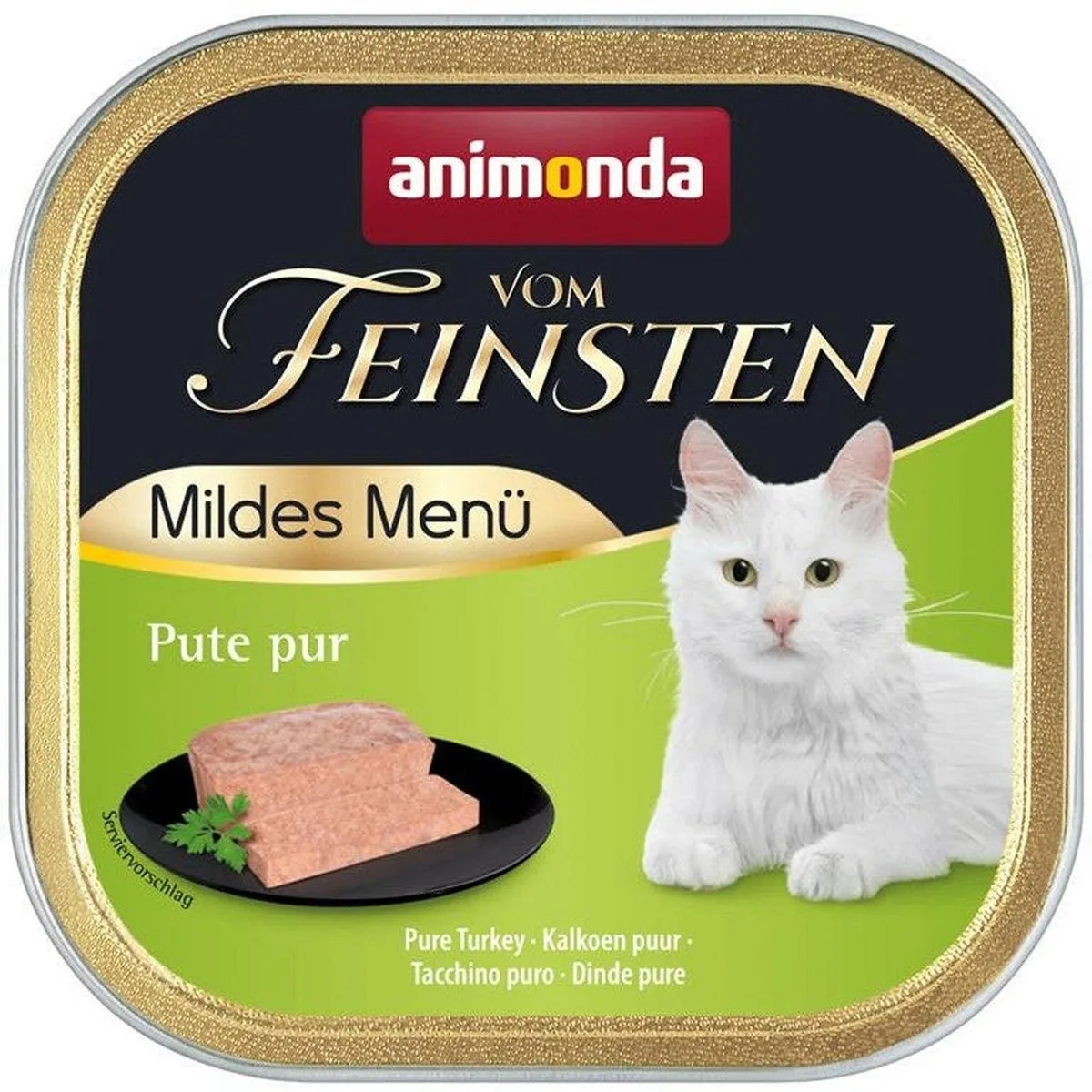 Vom Feinsten Adult Mildes Menü Schale 100g - Pute pur von Animonda – Produktfoto