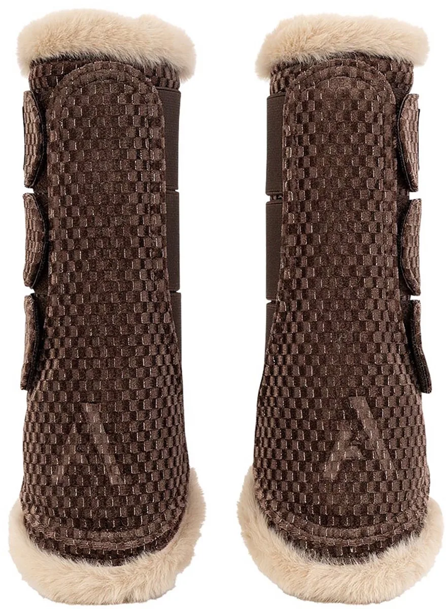 Beenbeschermers Anky Check Velvet de Anky en Marron – photo produit