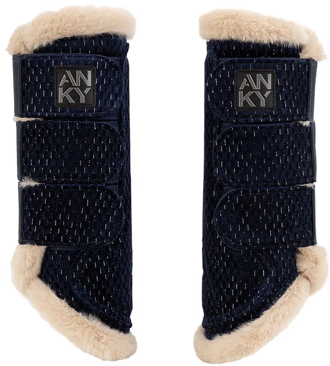 Beenbeschermers Anky Check Velvet by Anky in Dark blue – product photo