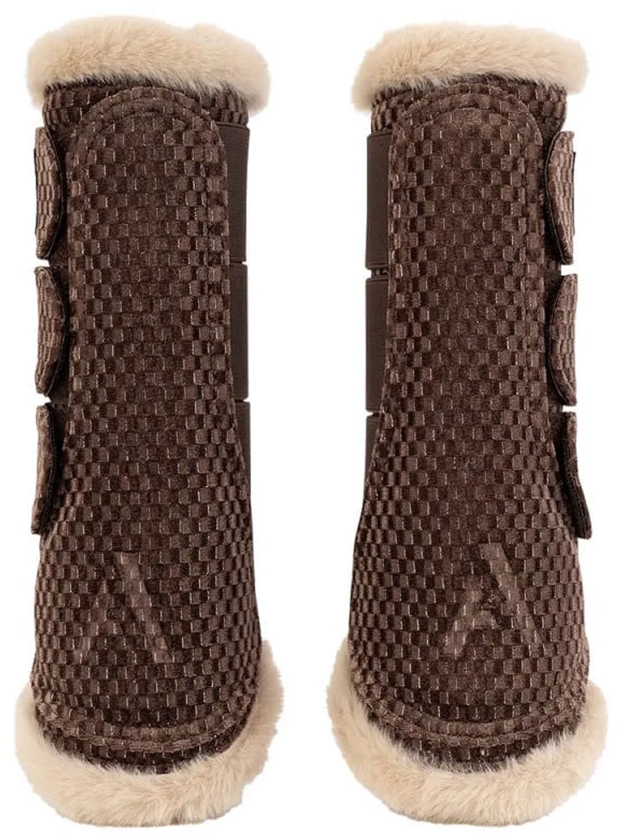 Beenbeschermers Check Velvet ATB25005 Mellow Mauwe - XL de Anky – photo produit