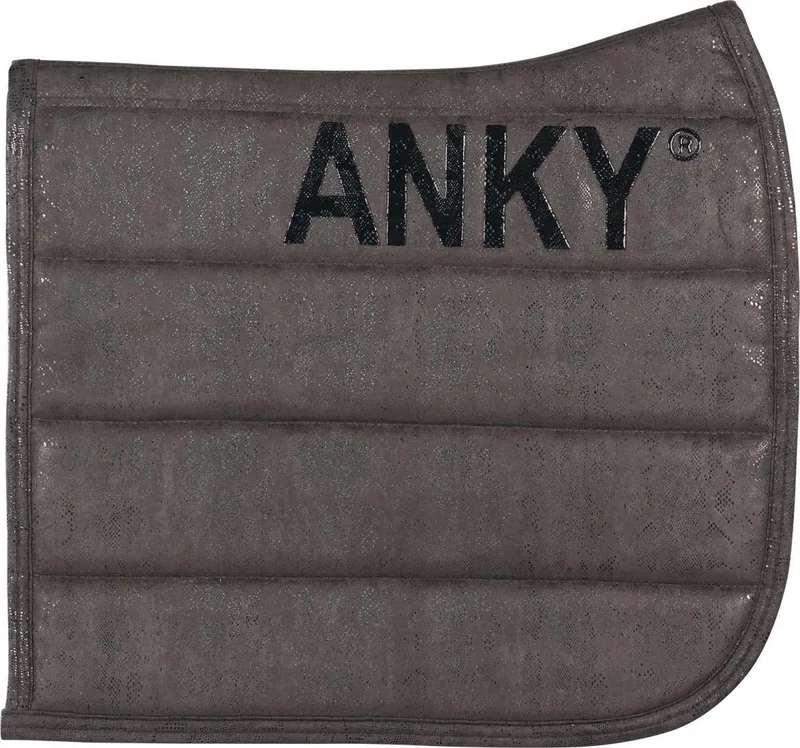 Zadeldek Limited Edition Suède Glitter Donkergrijs - Donkergrijs - dressuur Paard von Anky in Dunkelgrau – Produktfoto