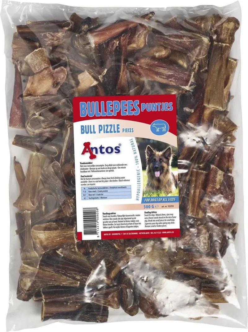 Bullepeespuntjes Hondensnack - 500 g by Antos – product photo