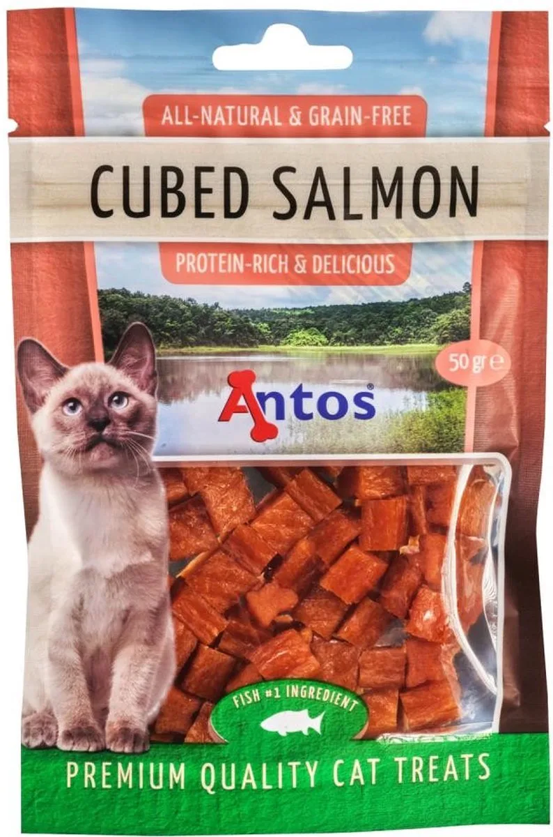 CAT TREATS CUBED ZALM 50 GR by Antos – product photo