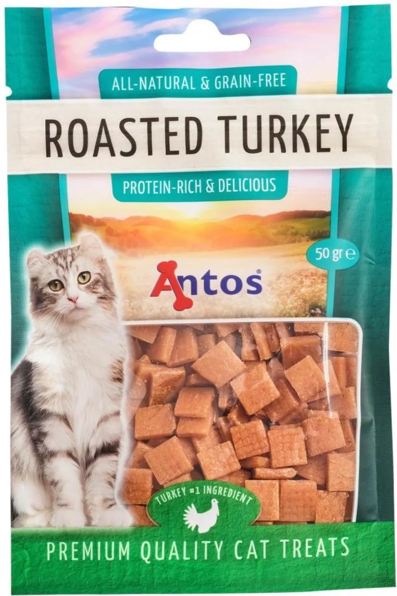 Cat Treats Roasted Kalkoen 50 gr - kattensnack - graanvrij - glutenvrij de Antos – photo produit