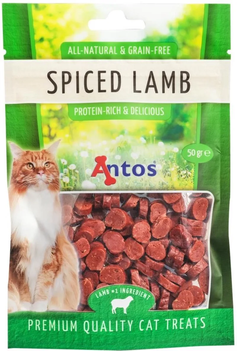 Cat Treats Spiced Lam 50 gr - kattensnack - graanvrij - glutenvrij by Antos – product photo