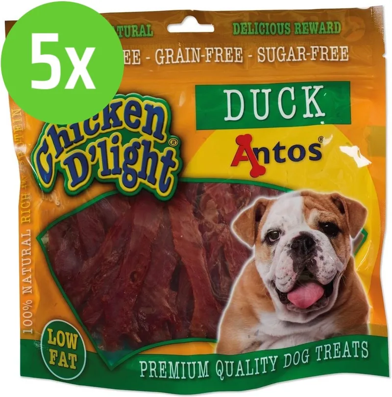Chicken D'Light - hondensnack - Eend 400 gram - 5 Verpakkingen de Antos – photo produit