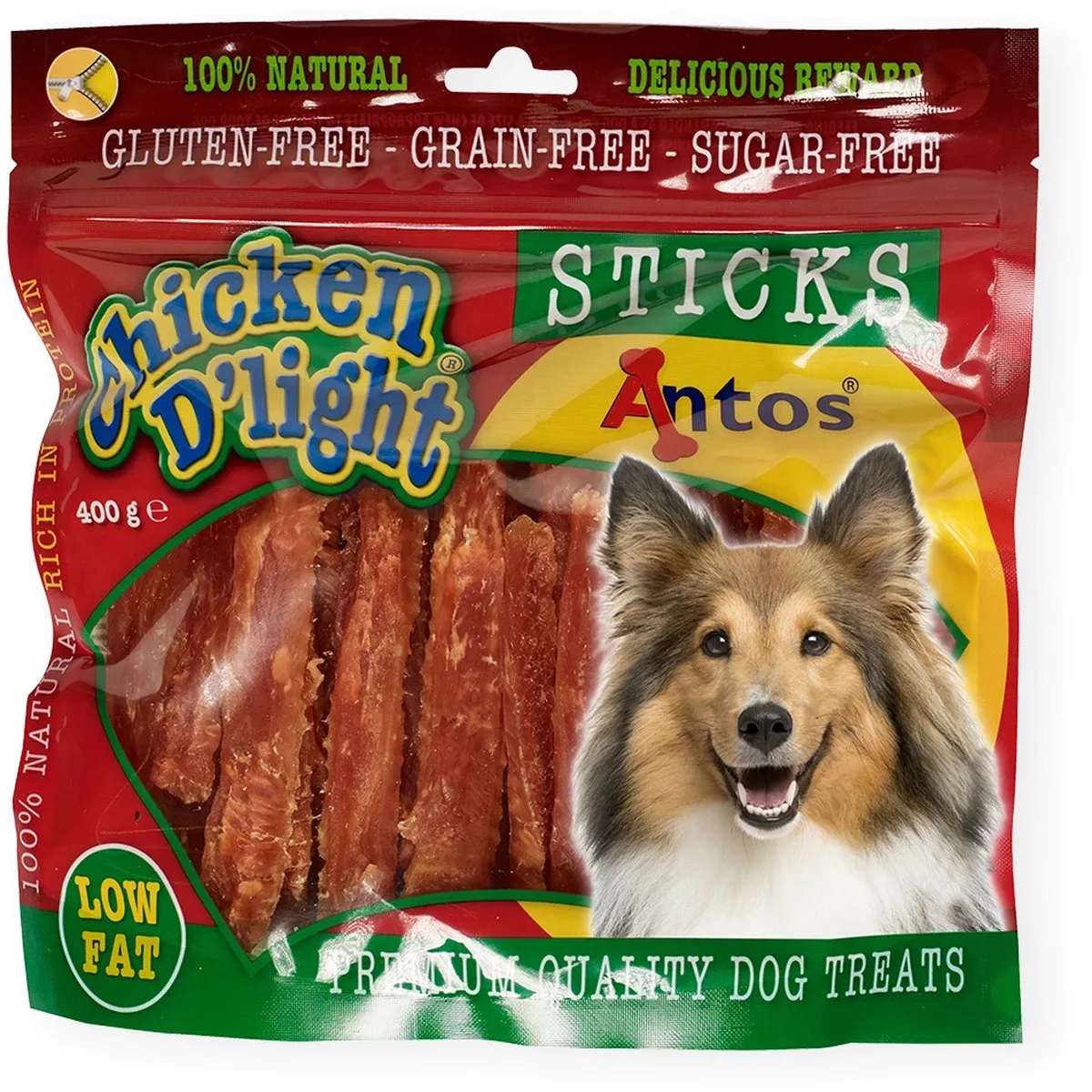 Chicken D'Light Sticks - 400 gram kip van Antos – productfoto