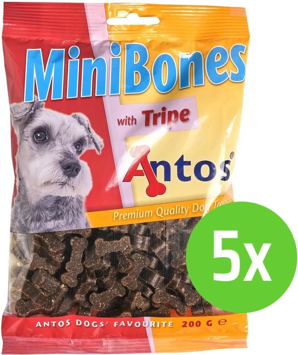 Mini Bones Pens - hondensnoepjes - 200 gram - 5 Verpakkingen van Antos – productfoto