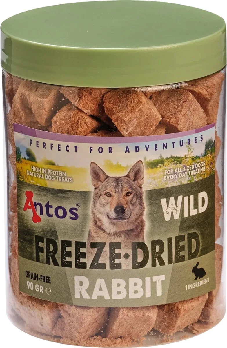 WILD Freeze-Dried Konijn 90 gram de Antos – photo produit