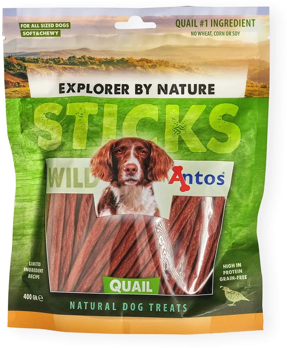 WILD Sticks Kwartel 400 gram by Antos – product photo
