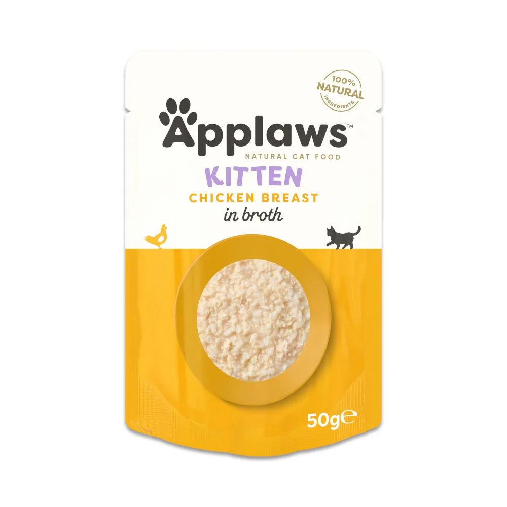 12x50g Kipfilet Applaws Natural Kitten in bouillon natvoer voor katten van Applaws – productfoto