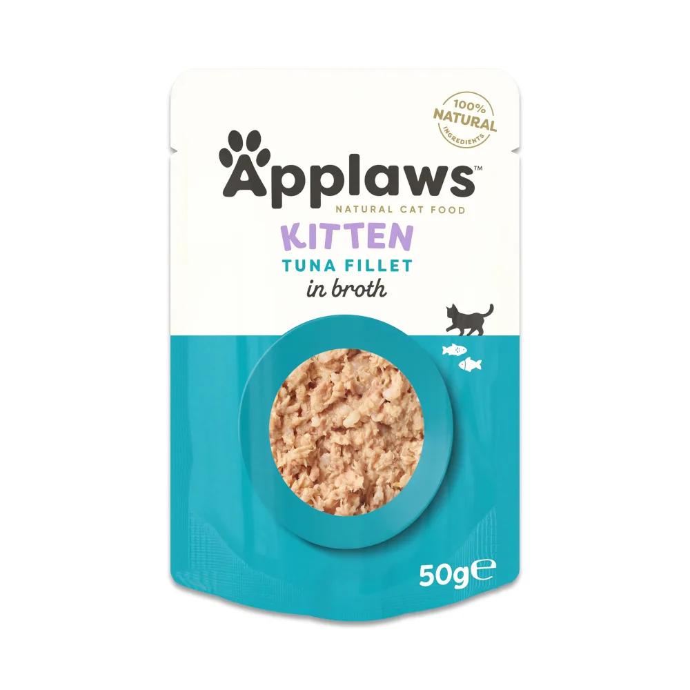 12x50g Tonijnfilet Applaws Natural Kitten in bouillon natvoer voor katten van Applaws – productfoto