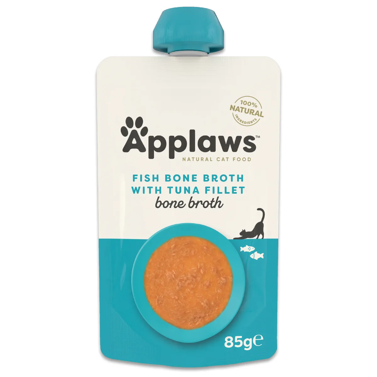 12x85g Applaws bone broth tonijn natvoer voor katten van Applaws – productfoto