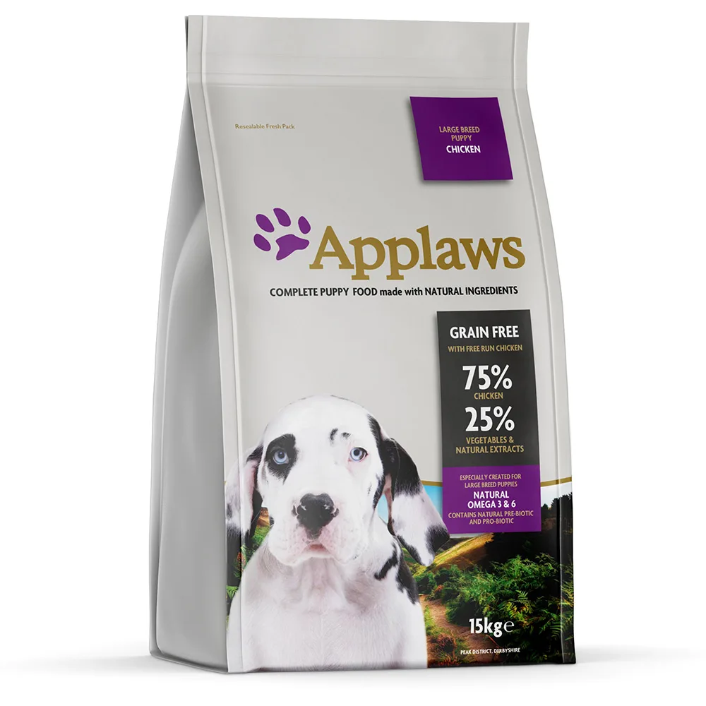 15kg Applaws Puppy Kip droogvoer voor grote rassen by Applaws – product photo