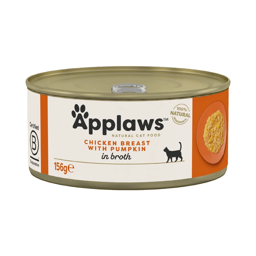24x156g Kip & Pompoen Applaws Kattenvoer van Applaws – productfoto